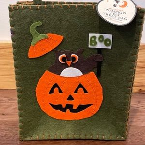 Pottery Barn Kids Halloween Pumpkin Felt Treat Bag